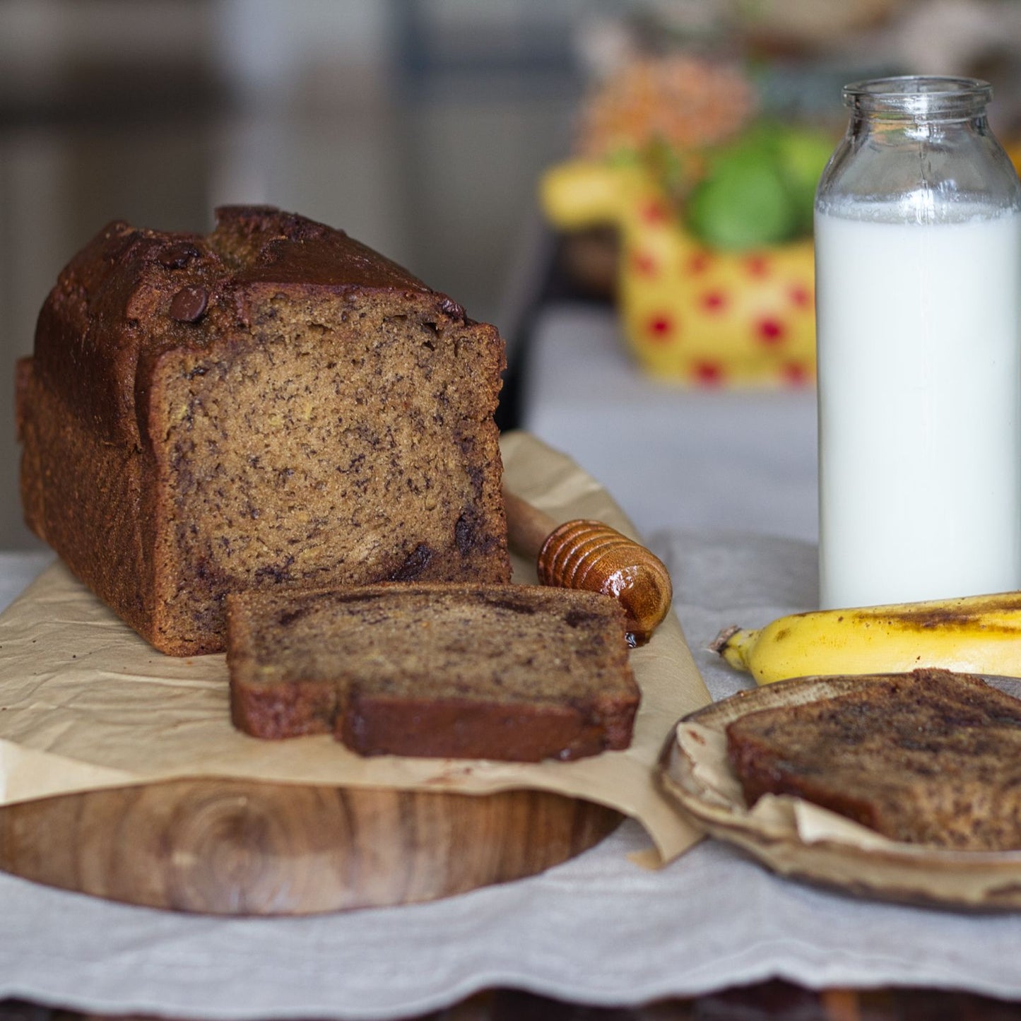 Banana and walnut sourdough bread