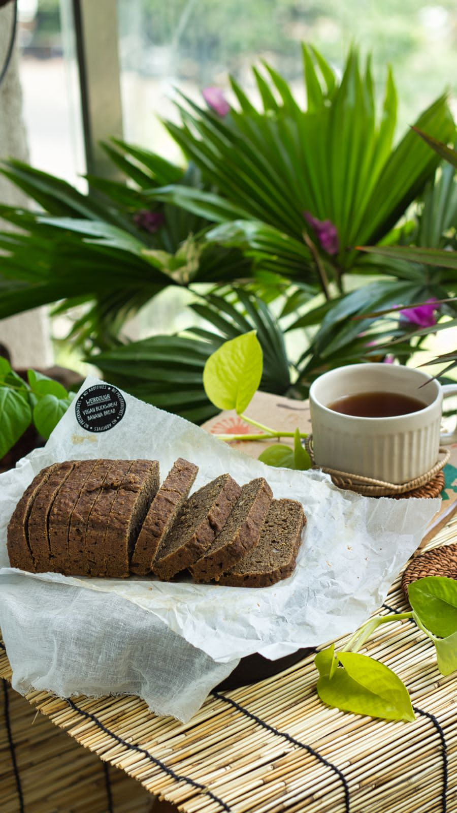 Buckwheat banana vegan bread