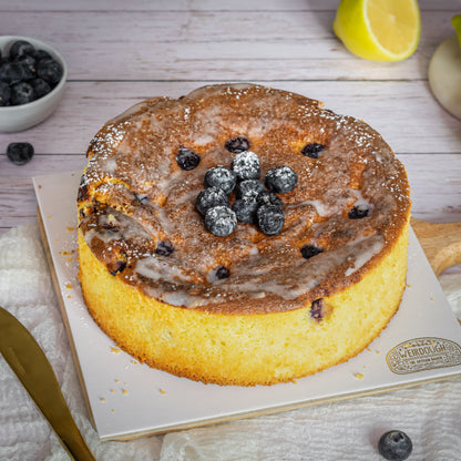 Lemon blueberry flourless cake