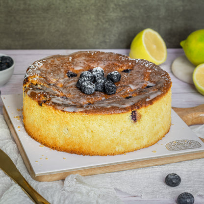 Lemon blueberry flourless cake